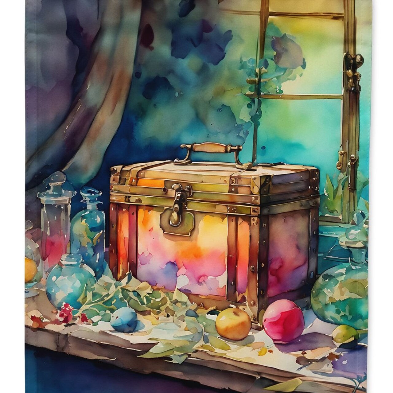 Edge Collections - Multicolor - Seasonal Winter Snow Landscape Porch Decoration Flag - 1 Piece